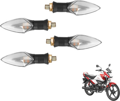 MOCKHE Front, Rear LED Indicator Light for Hero Splender iSMART(Yellow, Red)