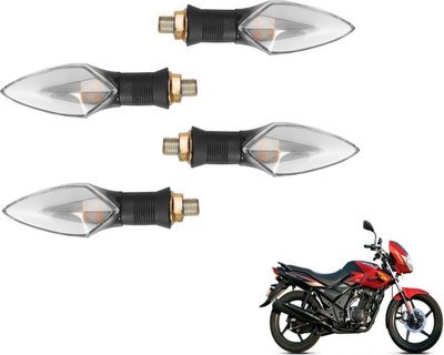MOCKHE Front, Rear LED Indicator Light for TVS Flame DS125(Yellow, Red)