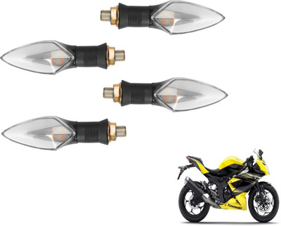MOCKHE Front, Rear LED Indicator Light for Kawasaki Ninja(Yellow, Red)