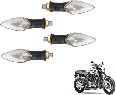 MOCKHE Front, Rear LED Indicator Light for Yamaha VMAX(Yellow, Red)