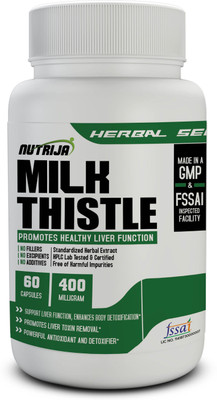 NutriJa Milk Thistle Silymarin 400mg - 60 Capsules(60 No)