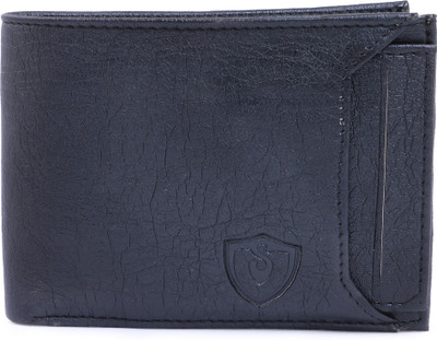 Keviv Men Black Artificial Leather Wallet(7 Card Slots)