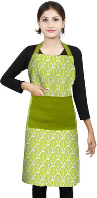 DECOTREE Cotton Home Use Apron - Free Size(Green, Single Piece)