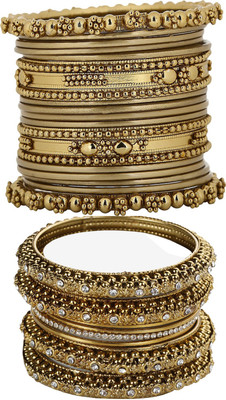 Embroco Alloy Gold-plated Bangle Set(Pack of 40)