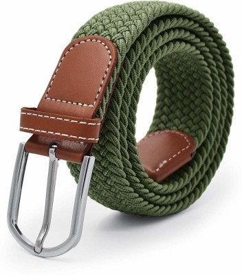 ZORO Men & Women Casual, Evening, Party Green Canvas Belt