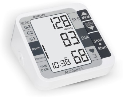 AccuSure Fully Automatic Digital Blood Pressure Monitor Bp Monitor(White)