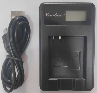 Power Smart NB-4L NB-8L Li-ion LCD USB Battery Charger With Charging Indicator Camera Battery Charger (Black)  Camera Battery Charger(Black)