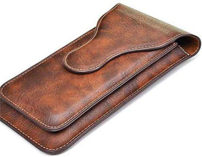 realtech Pouch for Realme 5s(Brown, Dual Protection, Pack of: 1)