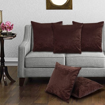 BANTAL Plain Cushions Cover(Pack of 5, 40 cm*40 cm, Brown)