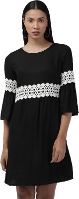 Style Quotient Women A-line Black Dress