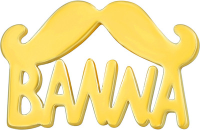 morir Gold Plated Banna Style Mustache/Beard Letters Fancy Screw Back Classic Latest Design Single Ear Stud Earring For Mens/Boys (1 PC) Stainless Steel Stud Earring