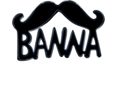 morir Stainless Steel Banna Style Mustache/Beard Letters Blue Color Fancy Screw Back Classic Latest Design Single Ear Stud Earring For Mens/Boys (1 PC) Metal Stud Earring