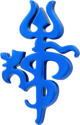 morir Stainless Steel Om Trishul Mahadev Trishul Blue Color Religious Fancy Screw Back Classic Latest Design Single Ear Stud Earring Fashion Piercing Retainer Piercing Jewelry For Mens/Boys (1 PC) Metal Stud Earring