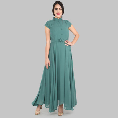 Marziyaa Flared/A-line Gown(Maroon)