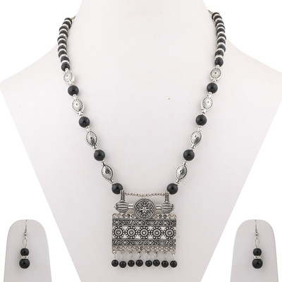 SILVER SHINE Alloy Black Jewellery Set(Pack of 1)