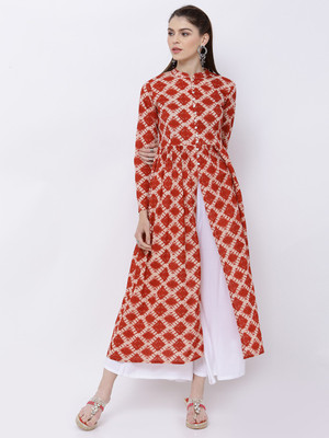 Vishudh Women Printed A-line Kurta(Multicolor)