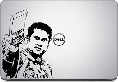 PEACOCKRIDE Sachin Tendulkar Laptop Decal High-Quality adhesive matte finish vinyl Laptop Skin Compatible for 15.1 inch(Theme: Sports)