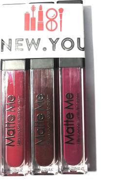 New.You Matte Me Ultra Smooth Matte Lip Cream(Pleasure Pink, Fabulous Fuchsia, Maroon Magic, 6 ml)