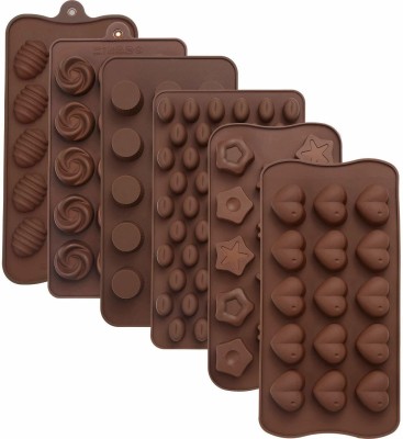 GETANYWAY Silicone Chocolate Mold Fondant Molds Candy Bar Kitchen Baking Accessories Ideal for Chocolate & Cake Decoration Random Design Chocolate Mould(Pack of 2)