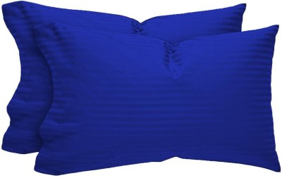 Angel Mommy Microfibre Stripes Sleeping Pillow Pack of 2(Royal Blue)