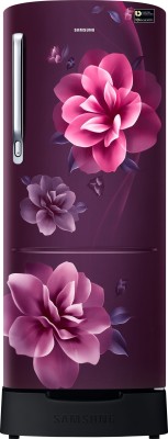 SAMSUNG 230 L Direct Cool Single Door 3 Star Refrigerator with Base Drawer(Camellia Purple, RR24T285YCR/NL)