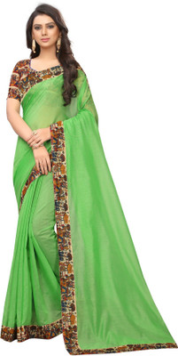 Divastri Solid/Plain Daily Wear Art Silk Saree(Light Green)