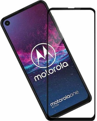 BeeVault Edge To Edge Tempered Glass for Motorola One Action(Pack of 1)