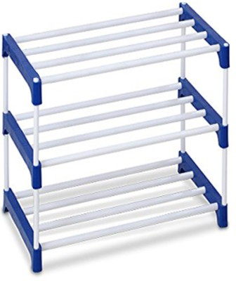Ebee Metal Shoe Stand(Blue, 3 Shelves)