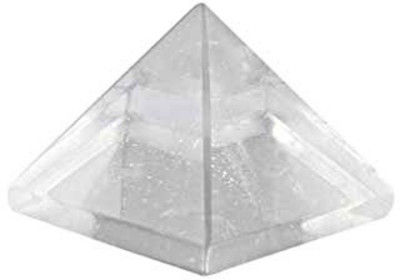 Shubhanjali Clear Quartz Crystal Pyramid for Vastu 5-10 Gm Quartz Stones Pyramid for Healing Decorative Showpiece  -  1.4 cm(Crystal, Stone, Clear)