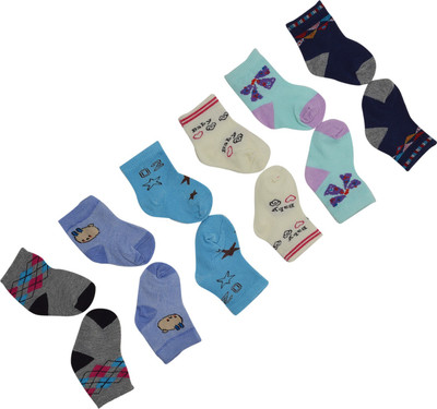 heartbury Baby Boys & Baby Girls Solid Ankle Length(Pack of 6)