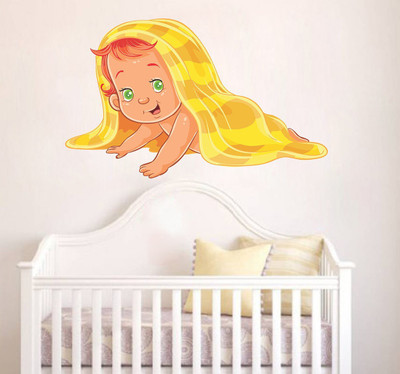 Wallzone 75 cm JustBorn Removable Sticker(Pack of 1)