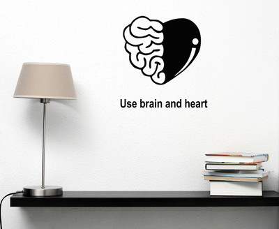 Littlebuds 55 cm Use Heart And Brain Removable Sticker(Pack of 1)