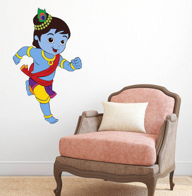 Littlebuds 80 cm Lord Krishna Removable Sticker(Pack of 1)