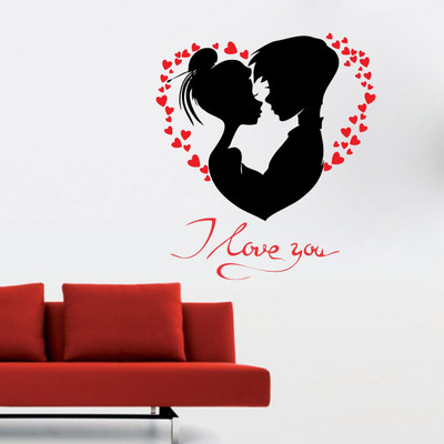 STICKER STUDIO 53 cm Couples Reusable Sticker(Pack of 1)