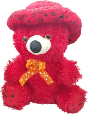 ClueSteps Soft Stuffed Red Teddy Bear 28 Cm Plush Stuffed Soft Toy  - 28 cm(Red)