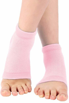 BNG COLLECTION Heel Pain Relief Silicone Gel Heel Socks | Heel Protector Socks For Men And Women Heel Support(Blue)