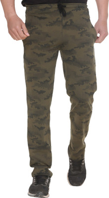 SHAUN Printed Men Green Track Pants