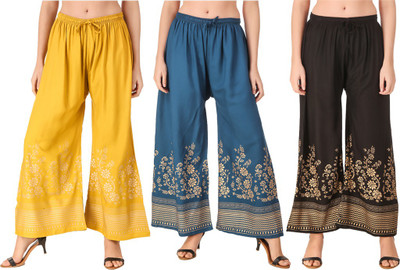 Ruhi Collection Relaxed Women Multicolor Trousers