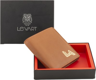 LEVART Men Tan Genuine Leather Wallet(5 Card Slots)