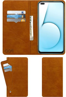 ACM Flip Cover for Real Me X50 5G(Gold, Cases with Holder, Pack of: 1)