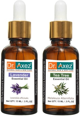 Dr. Axez Combo lavender Oil & Tea Tree Oil (Each 15ML) For Beard & Hair Growth, Skin care(2 Items in the set)