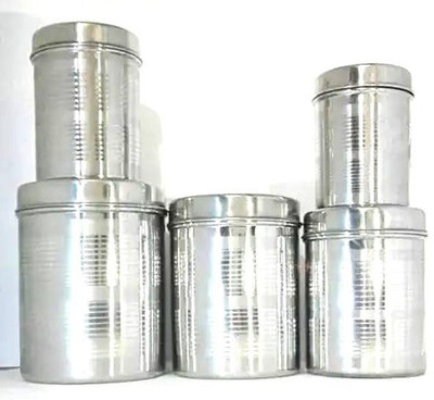 vs enter Steel Utility Container  - 2 L(Pack of 5, Silver)