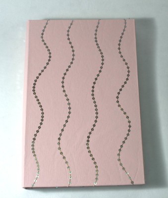 Camlon Exports Handmade pink sequence work A4 Diary Unruled 96 Pages(Pink)