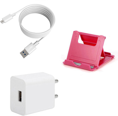 DAKRON Wall Charger Accessory Combo for Gionee F9 Plus(White)