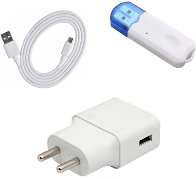 DAKRON Wall Charger Accessory Combo for Infinix S5(White)