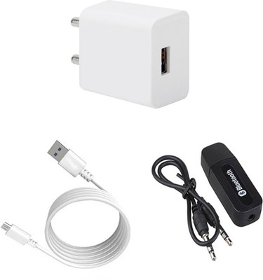 DAKRON Wall Charger Accessory Combo for Infinix S4(White)