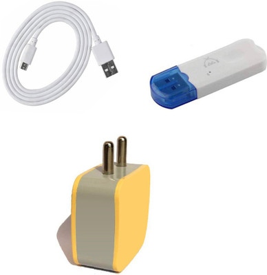 DAKRON Wall Charger Accessory Combo for Infinix S4(White)