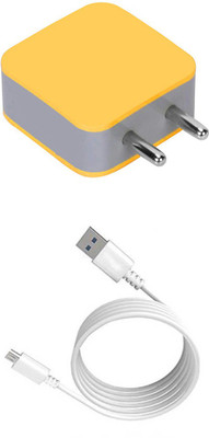 DAKRON Wall Charger Accessory Combo for Tecno Spark 4 Air(White)