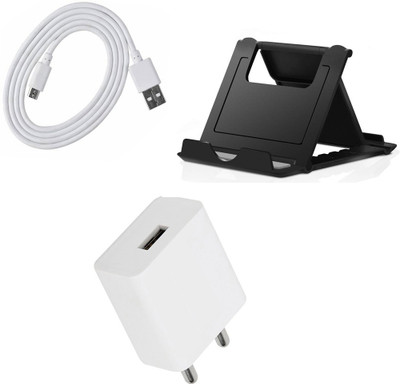 DAKRON Wall Charger Accessory Combo for Infinix S5(White)