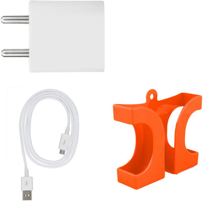 DAKRON Wall Charger Accessory Combo for Tecno Camon 12 Air(White)